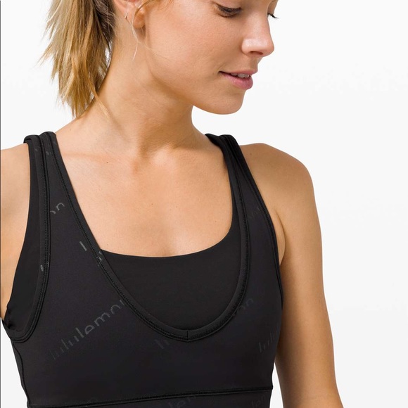 lululemon Power Pivot Tank *Special Edition in Black with Gold logo size 12 - Picture 2 of 6
